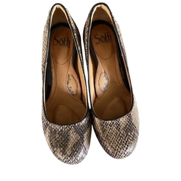 Sofft Snake Print Platform Heels 7 - Picture 3 of 6